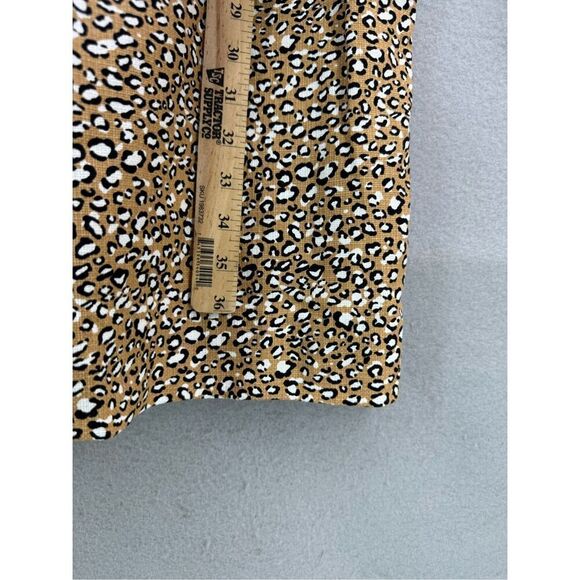 NWT J. Crew Womens Tan Basketweave Sleeveless Leopard Print Sheath Dress Size 6 - Picture 6 of 10